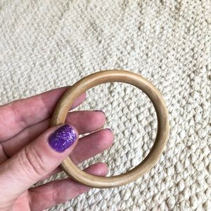 2/$5 SALE Vintage Wood Bangle Bracelet